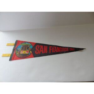 Vintage 1960's San Francisco Calif. Pennant Wall Decor Souvenir Collectible